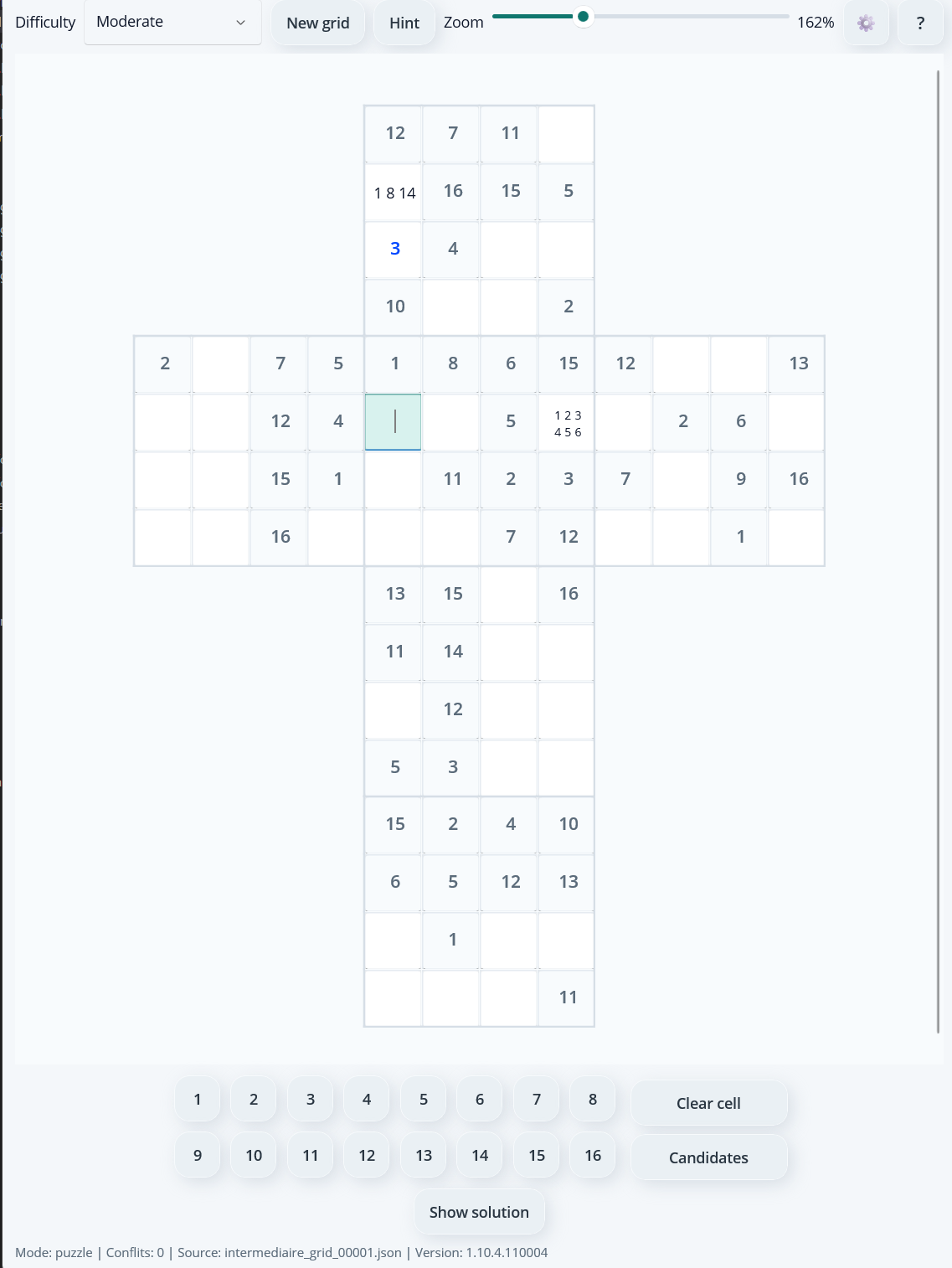 Cube-16 Puzzle